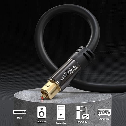 TOSLINK – Optical Audio Cable – 49ft – Designed in Germany – Fiber Optic Cable - Image 2