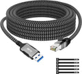 USB to Ethernet Cable 40 FT, 3.0 A Male to RJ45 Male Cord, Directly Connected by Kxable