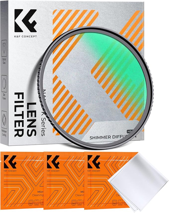 K&F CONCEPT 52mm Shimmer Diffusion 1 Effect Filter Optical Glass 18 by KFCONCEPT