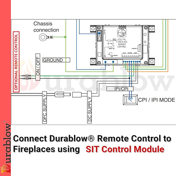 Durablow TR2003 Gas Fire Fireplace On/Off Remote Control Kit + Thermostat + - Image 5