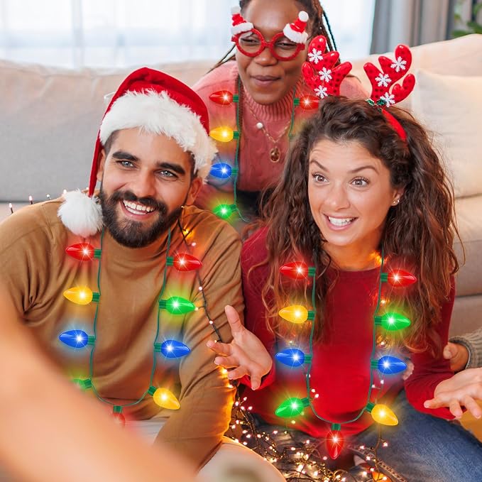 Blowata 6PCS Christmas Light Necklace, Christmas Accessories - Image 5