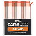 Everest Ultra Slim Cat6a Ethernet Patch Cables 3ft Orange by EverestMediaSolutions