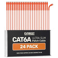 Everest Ultra Slim Cat6a Ethernet Patch Cables 1.5ft Orange by EverestMediaSolutions