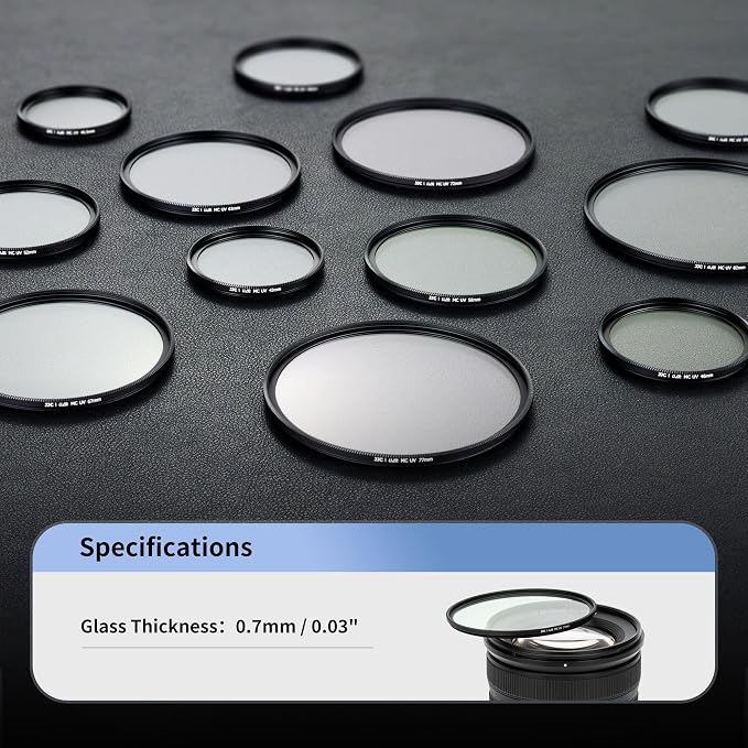 JJC 72mm Ultra-Low Reflectivity UV Filter Lens Protection MCUV - Image 7