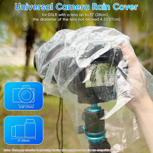 2 Pack Camera Rain Cover Clear Sleeve Protector - Image 2