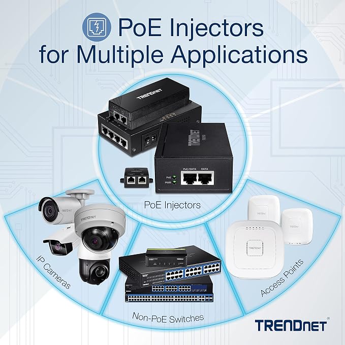 TRENDnet Gigabit Power Over Ethernet+Injector, Converts Non-Poe Gigabit to Poe+ - Image 8