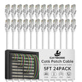 5 Feet Cat6 Patch Cables, Solid Pure Copper Patch Cord, Cat 6 Ethernet Cable by CatBose