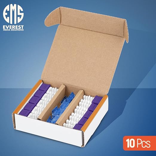 Everest 90° Angled RJ45 Cat5e Keystone Jacks 10-Pack in Purple - Image 2