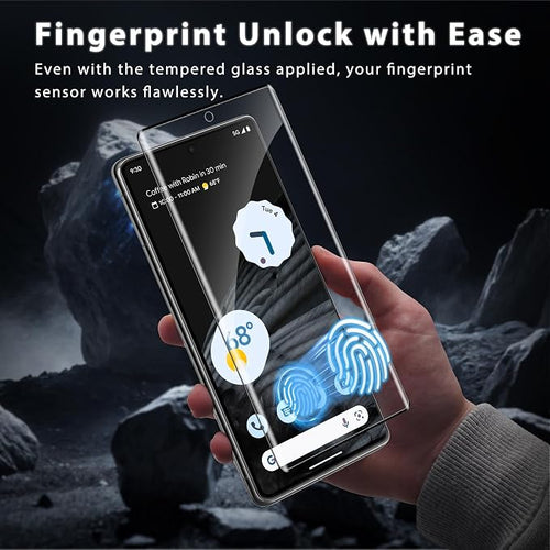 2 Pack for Google Pixel 7 Pro Screen Protector + 2 Pack Camera Lens Protector - Image 2