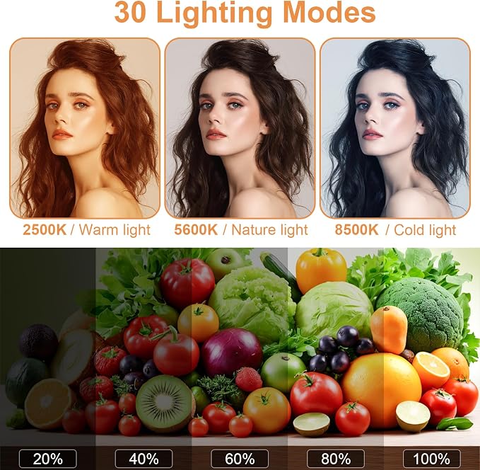 1-Pack LED Video Lighting Kit, Anautin 15W/1700Lux Photography Lighting - Image 3