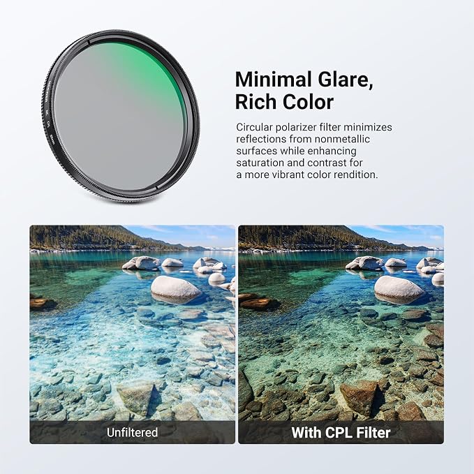 NEEWER 55mm Variable ND + CPL + UV Filter Kit - Image 5