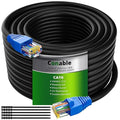 Cat6 Outdoor Ethernet Cable 300ft, Heavy Duty Double Jackets Internet Cord by Conable