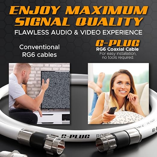 G-PLUG 75FT RG6 Coaxial Cable Connectors Set - Image 6
