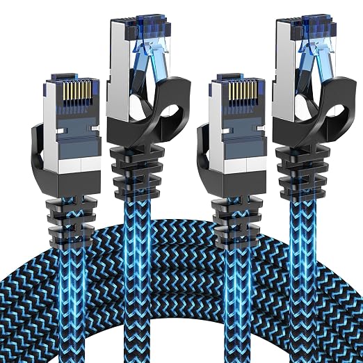 Cat8 Ethernet Cable 12 ft 2 Pack, High Speed 40Gbps 2000MHz, Compatible by CABNEER