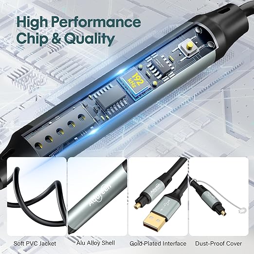 Adoreen Unidirectional USB A 2.0 to Toslink Digital Optical Audio Cable 4 Ft - Image 3