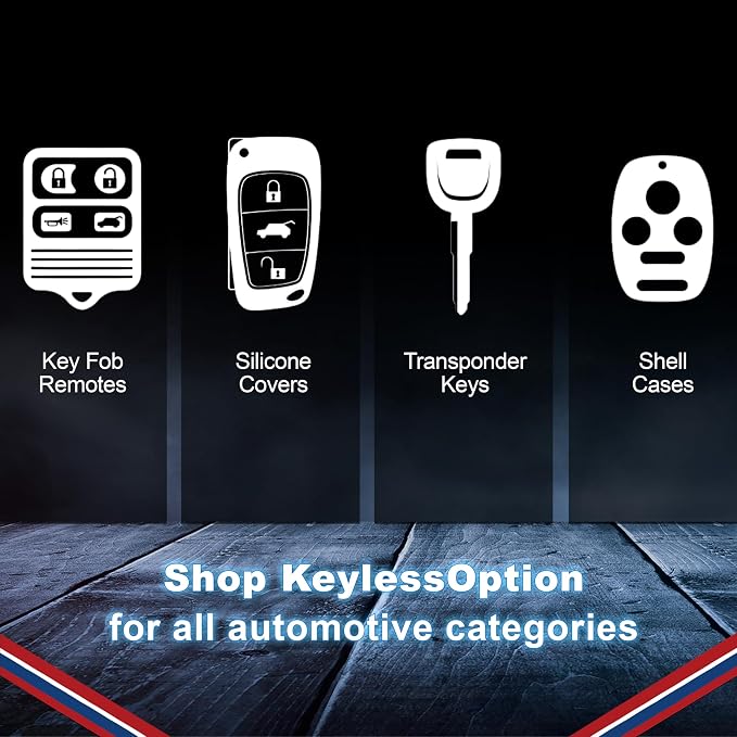 KeylessOption Keyless Entry Remote Control Car Flip Key Blade Fob Uncut Blank - Image 7
