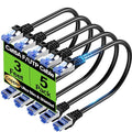 Cat6A Ethernet Cable Shielded 10Gbps 3 ft, Slim Shielded Ethernet Cable Cat 6 by Unknown