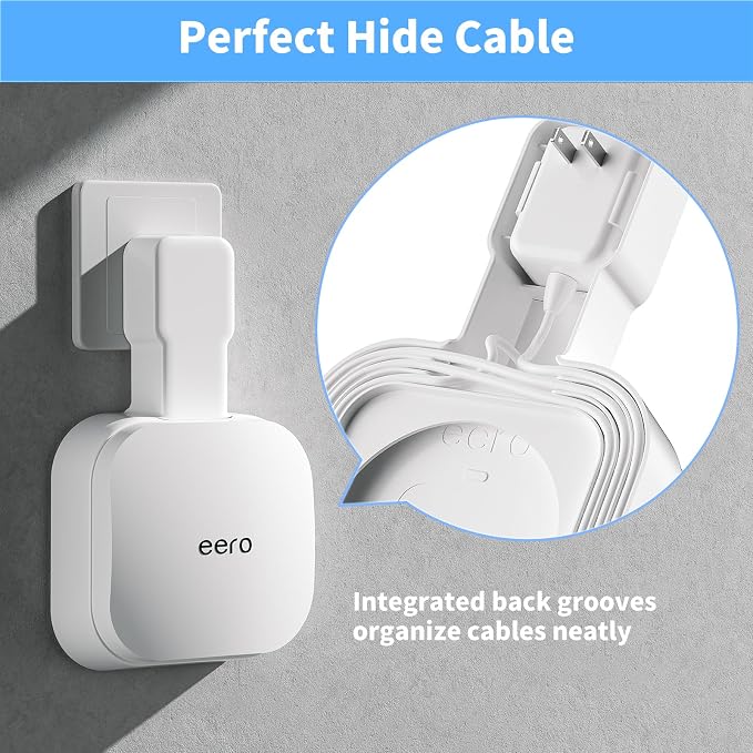 Outlet Wall Mount Holder for eero Pro 6e/Pro 6 Mesh Wi-Fi System, Built-in - Image 5