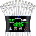 Maximm Cat 6 Ethernet Cable 25 Ft, Cat6 Cable, LAN Cable, Internet Cable by MaximmCable