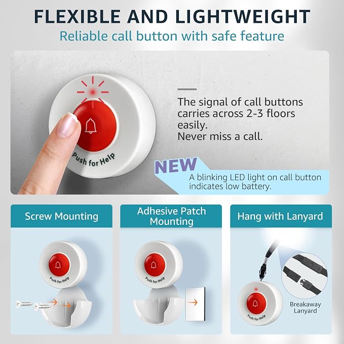 Caregiver Pager Wireless Nurse Call Button - Image 3
