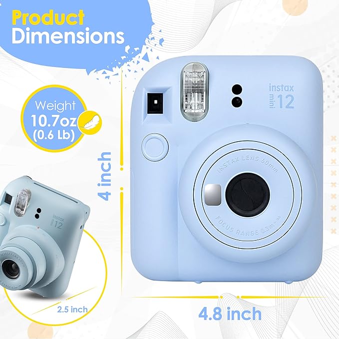 Fujifilm Instax Mini 12 Instant Camera Blossom Pink and Fuji Film Value Pack - Image 4