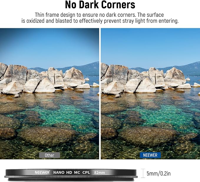 NEEWER 82mm Polarizer Filter, 24 Layer Multi Resistant Nano Coated MC CPL - Image 4