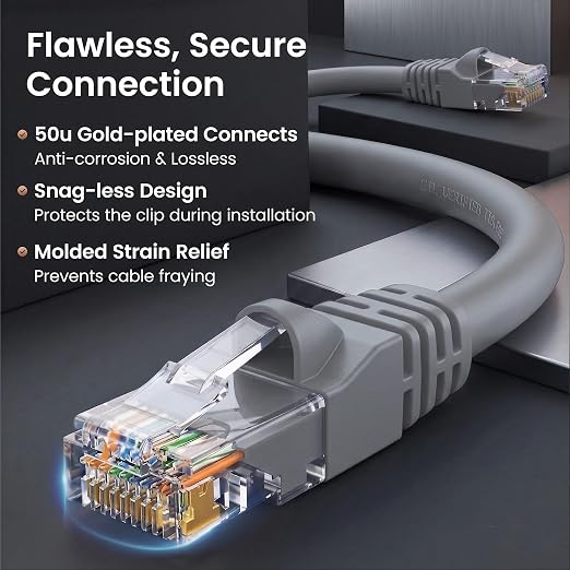 GEARit Cat 6 Patch Cables 5 ft Gray Cat6 Patch Cables 5ft Gray/Ethernet Patch - Image 4