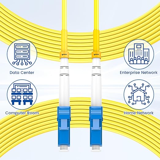 SpeedyCables- OS2 LC to LC Fiber Patch Cable 5M/16ft, 1G/10Gb 9/125um Single - Image 6