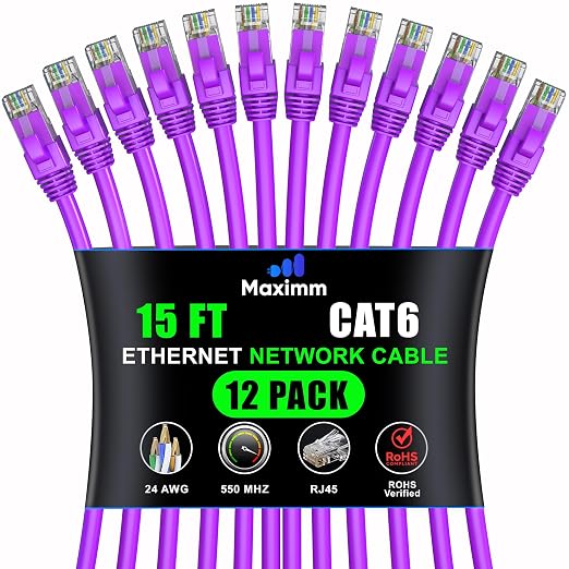 Maximm Cat 6 Ethernet Cable - 15 ft by MaximmCable