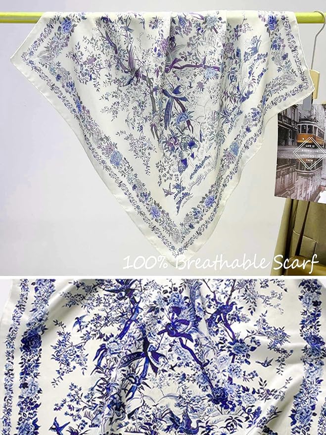 Silky Scarf for Women Lightweight Satin Bandanas Neck Hair Wrap For Sleeping - Image 4