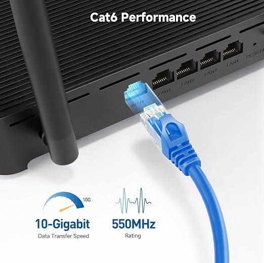 Cable Matters 10Gbps Snagless Short Cat 6 Ethernet Cable - 1ft - Image 3