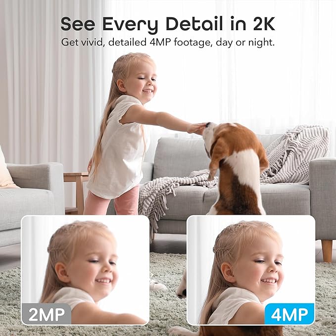 Geeni Look 2K 4MP Smart Indoor Security Camera – 1440p Ultra HD WiFi Pet & Baby - Image 3
