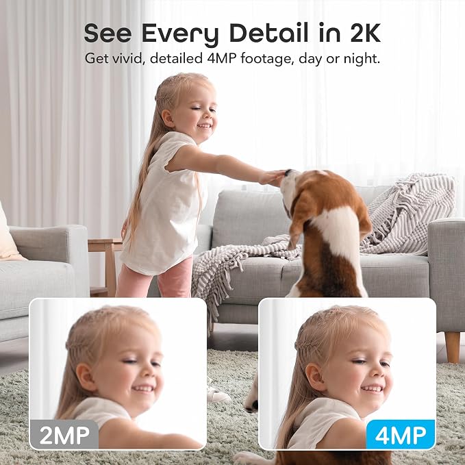 Geeni Look 2K 4MP Smart Indoor Security Camera 2-Pack – 1440p Ultra HD WiFi Pet - Image 3