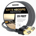 BUSOHE Cat 8 Ethernet Cable 25 FT, High Speed 40Gbps 2000Mhz Braided Network by BUSOHE