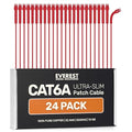 Everest Ultra Slim Cat6a Ethernet Patch Cables 10ft Red by EverestMediaSolutions