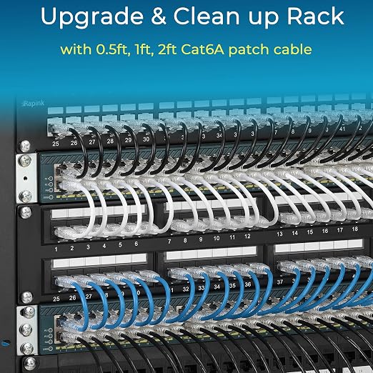 Rapink Patch Cables Cat6/ Cat6a 3ft Slim, Cat6a Ethernet Patch Cable 10G Support - Image 6
