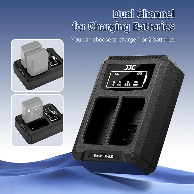 JJC LP-E6 Battery Charger USB Dual Slot - Image 3