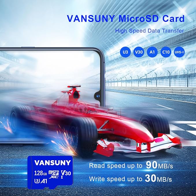Vansuny Micro SD Card 128GB microSDXC Memory Card - Image 3
