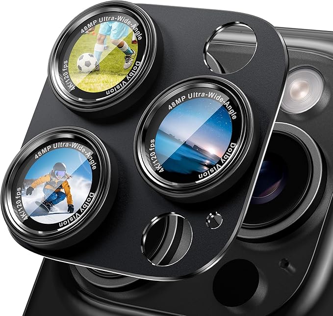 CACOE Camera Lens Protector for iPhone 15 Pro/15 Pro Max by CACOE