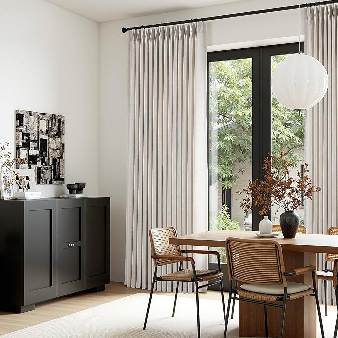 Memory Trained Pinch Pleated Curtains 86 Inches Long, Viral Linen Pinch Pleat - Image 3