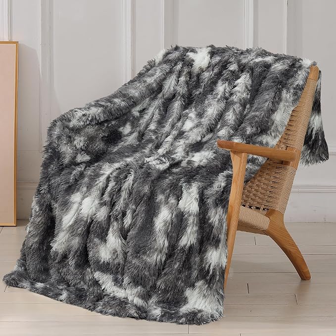 Tuddrom Decorative Extra Soft Faux Fur Blanket Twin Size 70" x 78", Solid by Tuddrom