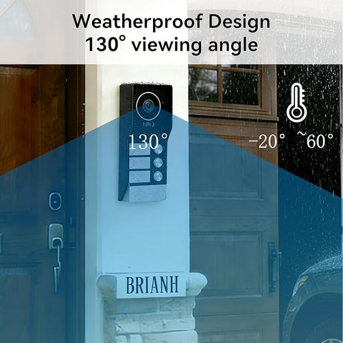 3 Units Apartment Video Intercom System, house video intercom. Wired Video - Image 2
