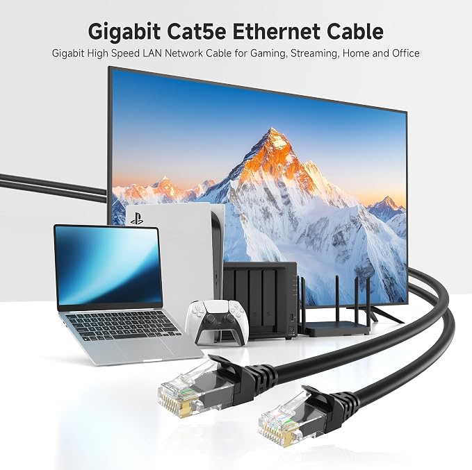 Cable Matters 1Gbps 8-Pack Snagless Cat 5e Ethernet Cable - 10ft - Image 2