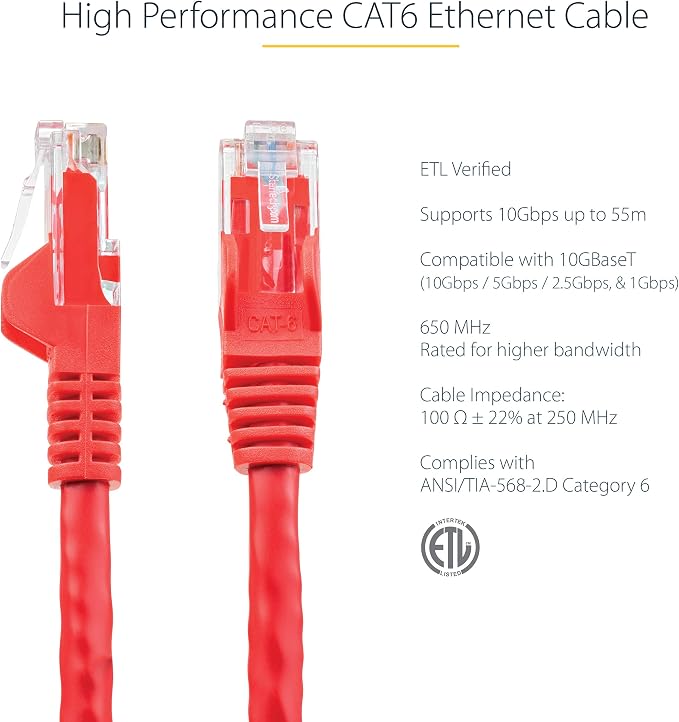 StarTech 9ft CAT6 Ethernet Cable - Image 2