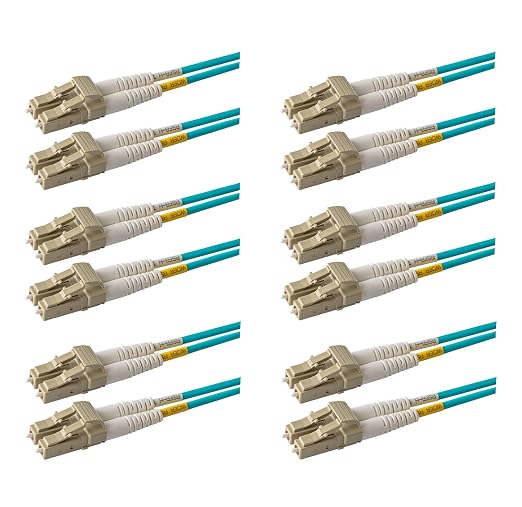 SpeedyFiberTX 6-Pack 1 Foot Multimode 10G OM3 50/125 Fiber Optic Patch Cable by SpeedyFiberTX