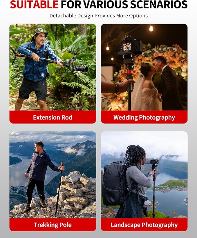 IFOOTAGE Monopod Cobra 3 Strike A150S+K5S, 1/4'' & 3/8'' Quick Release - Image 7