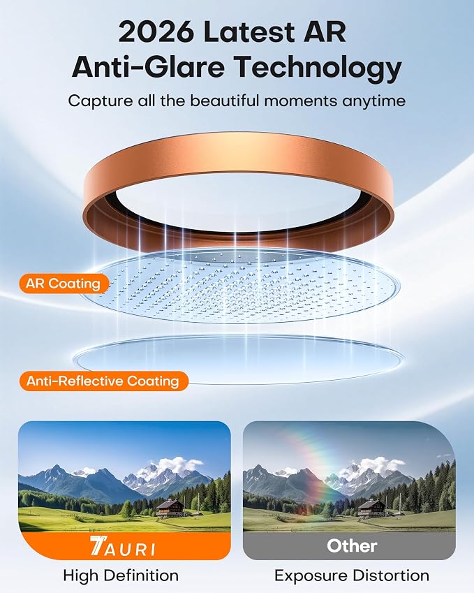 TAURI 2 Pack for iPhone 17 Pro Camera Lens Protector, Full Coverage - Image 2