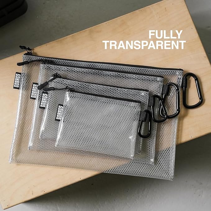 GOBAGS Air Production Small Clear Zipper Pouch – Cable Organizer & Travel Gear - Image 7