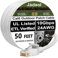 Jadaol Cat 6 Ethernet Cable 50 ft, Outdoor&Indoor, Support Cat8/7 Network LAN by Jadaol