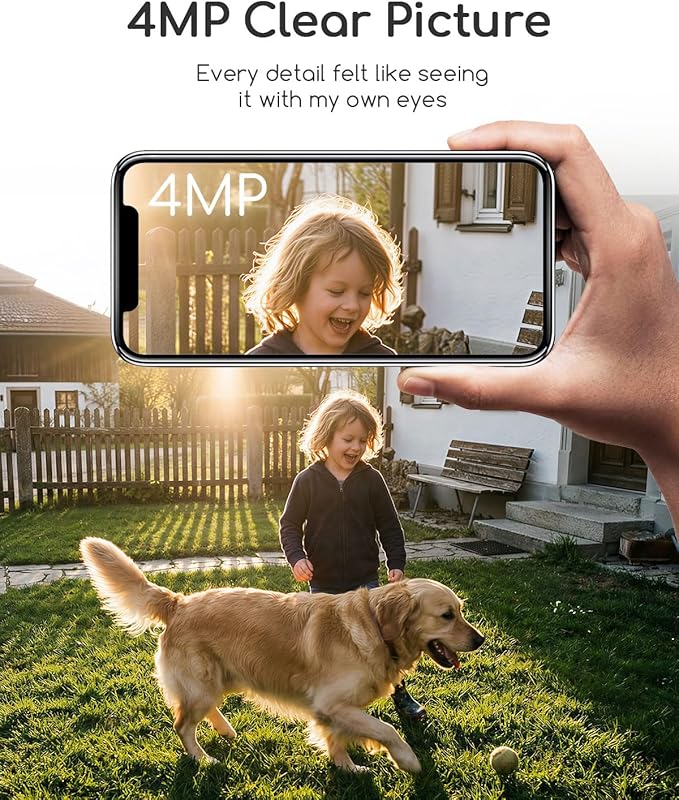 COOAU 4MP Security Cameras Wireless Outdoor​​, Faster Charging Solar Powered - Image 2